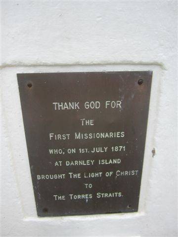 First Missionaries Inscription Plaque / May 2013