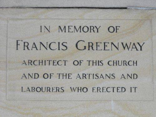 Francis Greenway Plaque Inscription