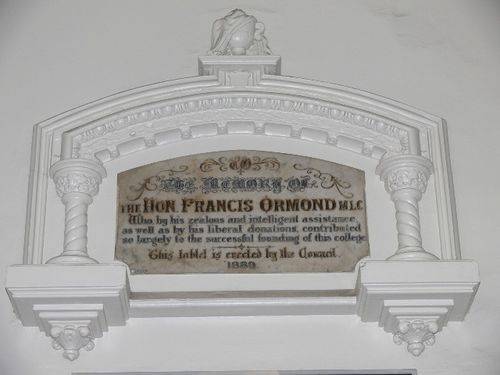Francis Ormond Memorial Tablet : 8-September-2011
