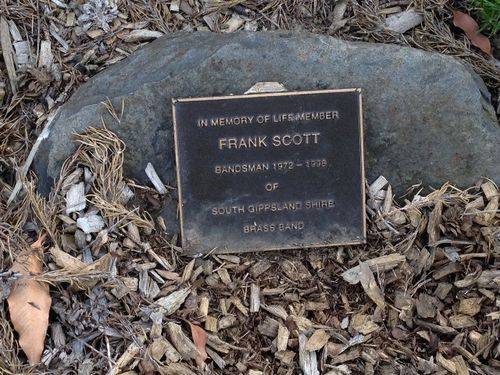 Frank Scott Plaque : 3-4-2014