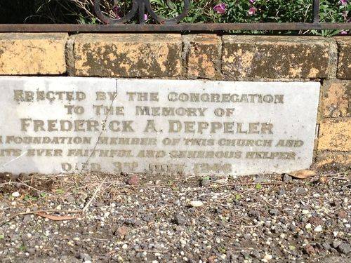 Frederick Deppeler Plaque : December 2013
