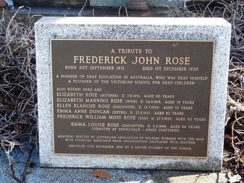 Frederick John Rose : 14-June-2013