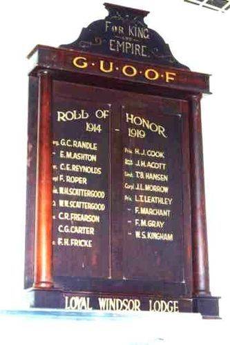 GUOOF Honour Roll :Nov 2009 