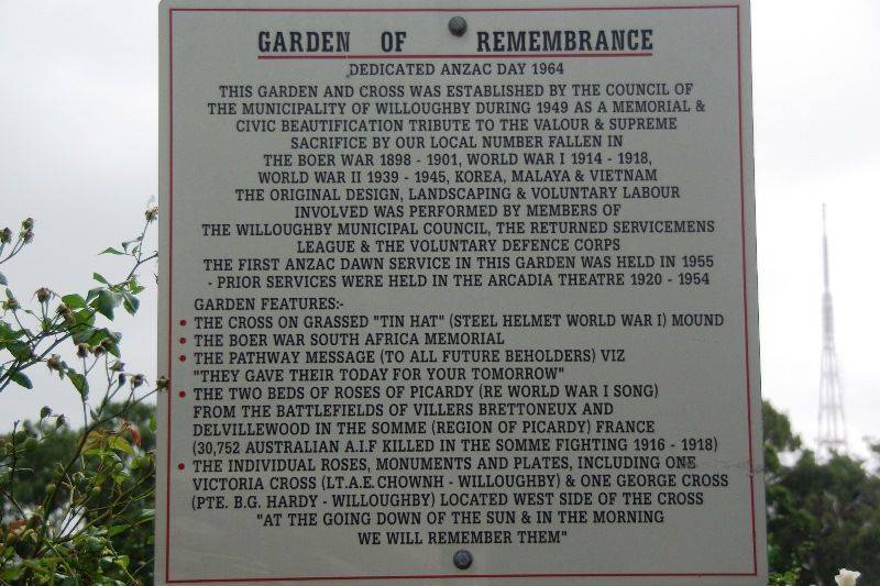 Garden of Remembrance Plaque: 24-january-2016