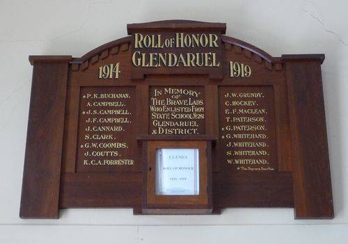 Glendaruel Roll of Honour : 20-March-2011