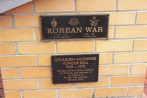 Goulburn-Mulwaree Honour Roll 1939 - 1972 : 13-October-2012