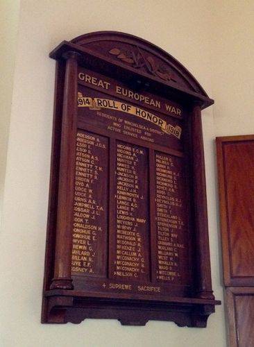 Great European War Honour Roll : November 2013