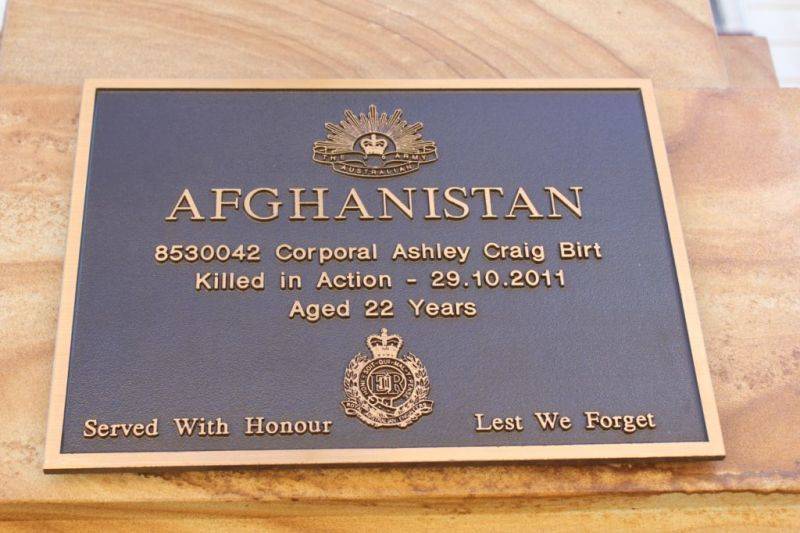 Afghanistan Plaque: 01-March-2016