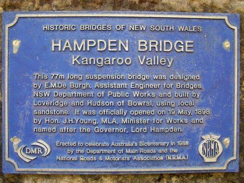 Hampden Bridge Bicentennial Plaque : 20-March-2013