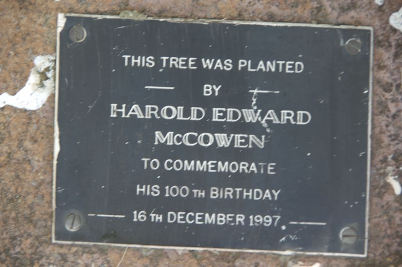 Harold Edward McCowen Plaque : 28-March-2015
