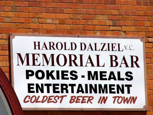 Harry Dalziel VC Memorial Bar Sign
