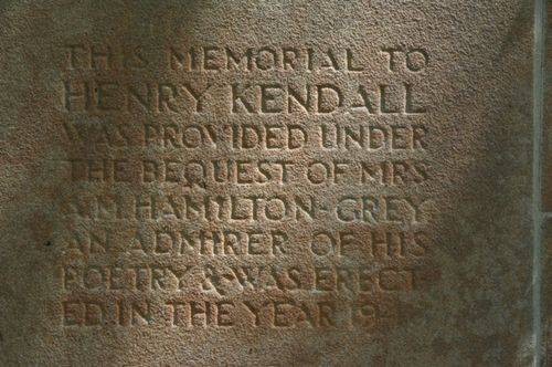 Henry Kendall Inscription / March 2013