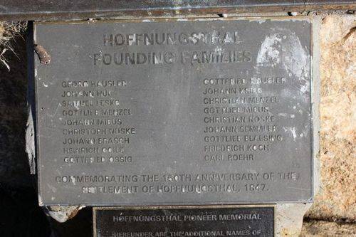 Hoffnungsthal Pioneer Memorial : 23-August-2011
