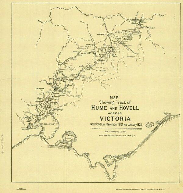 Map of Journey : (State Library of Victoria : Maps 820.5 AT 1824 – 1825) Map of Journey : (State Library of Victoria : Maps 820.5 AT 1824 – 1825)
