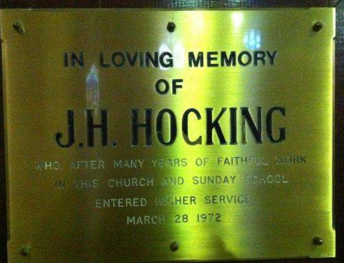 J. H. Hocking : 18-July-2012