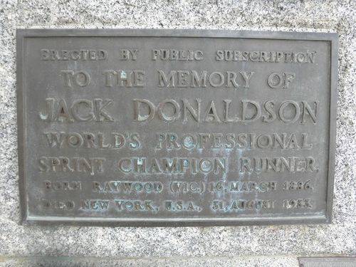 Jack Donaldson Plaque : March 2014