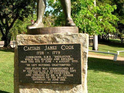 James Cook Statue  Inscription