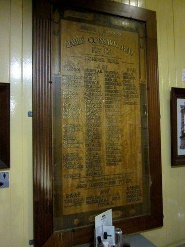 James Cossart & Sons Honour Roll : 26-05-2012