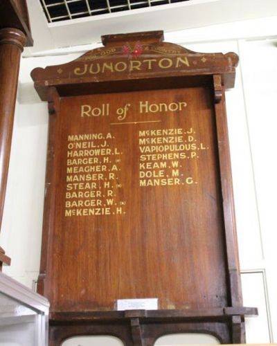 Junorton Roll of Honour : 18-July-2011