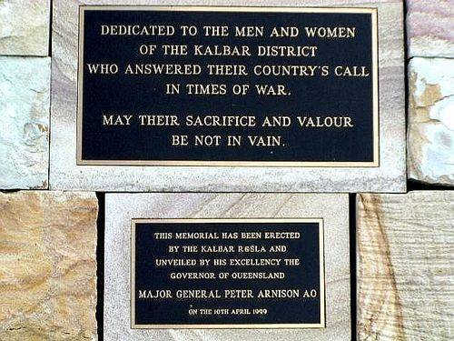 Kalbar War Memorial Dedication