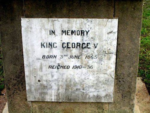 King George V Inscription