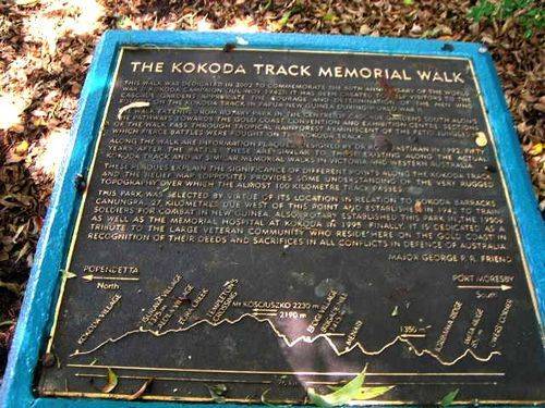 Kokoda Track Memorial Walk Plaque
