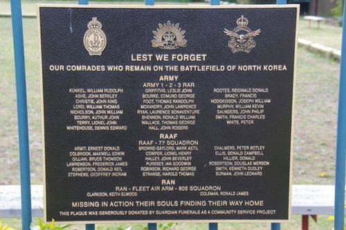 Korea MIA Plaque : Feb 2014