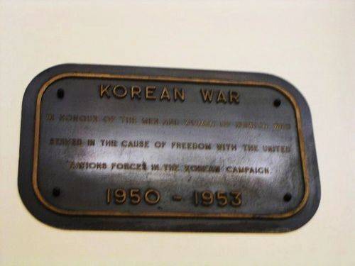 Korean War Plaque