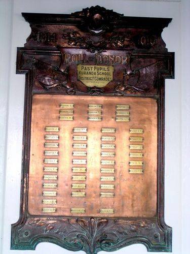 Kuranda Honour Board WW1