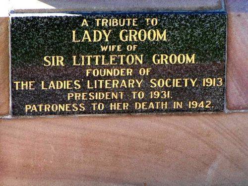 Lady Groom Plaque