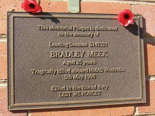 Bradley Meek Plaque : 16-June -2014