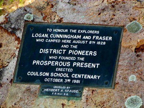 Logan /Cunningham /Fraser & District Pioneers Plaque:Oct 2010