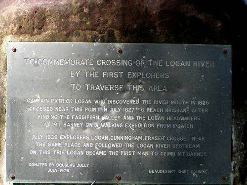 Logan River Crossing Plaque