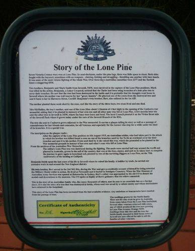 Lone Pine Memorial : 24-April-2011