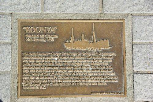 Lost Trading Vessel Koonya Plaque