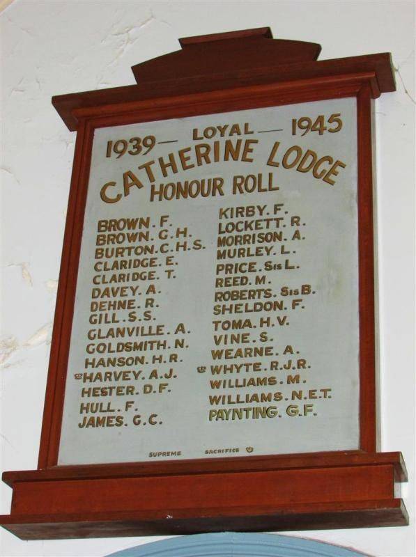 Loyal Catherine Lodge Honour Roll 