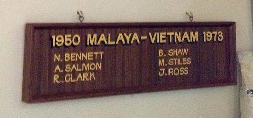 Malaya-Vietnam Honour Roll : November 2013