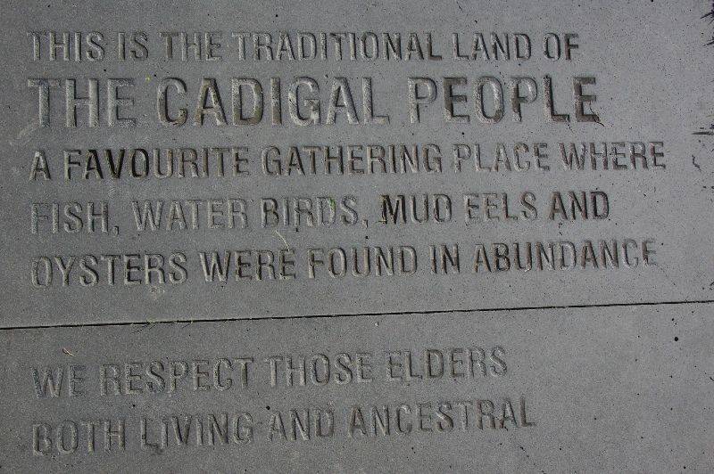 Indigenous Plaque -Cadigal People : September-2014