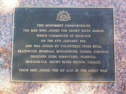Men from Snowy River War Memorial : 13-May-2011