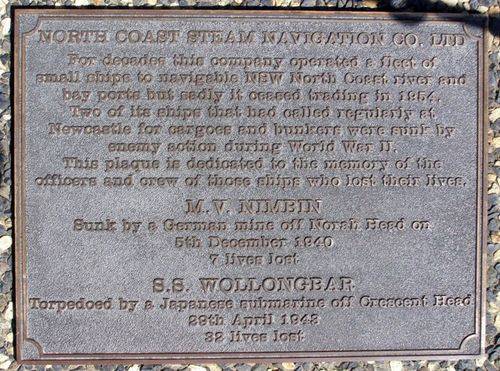 North Coast Steam Navigation Plaque : 9-March 2014