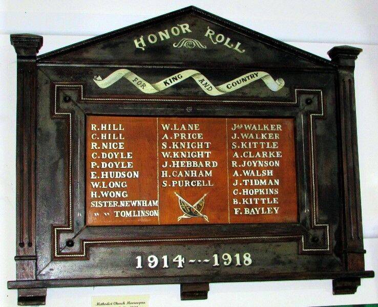 Methodist Church Honour Roll Monument Australia