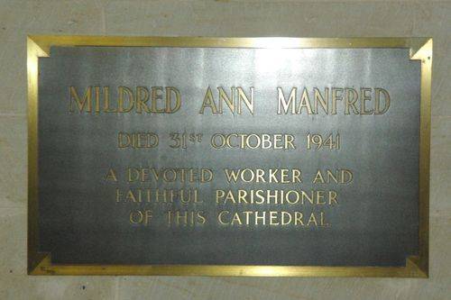 Mildred Ann Manfred Plaque : August-2014