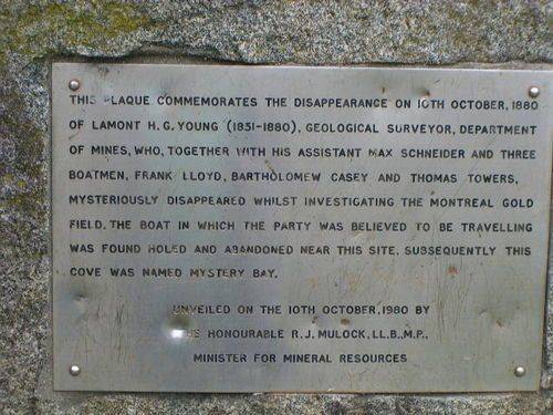 Montreal Gold Field Mystery Plaque Inscription
