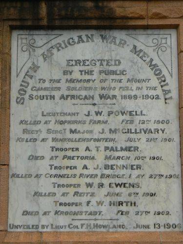 Mount Gambier Boer War Memorial
