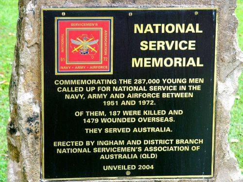 National Service Memorial Plaque