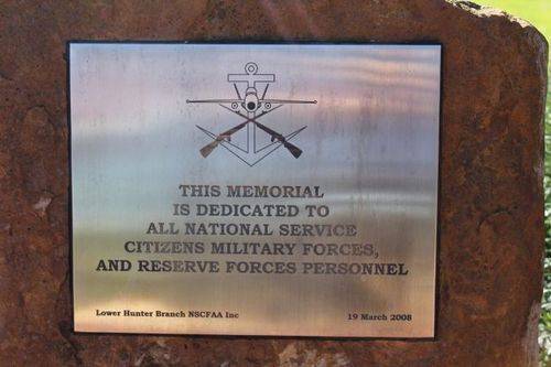 National Servicemens Citizens Military Forces + Reserves Memorial Plaque