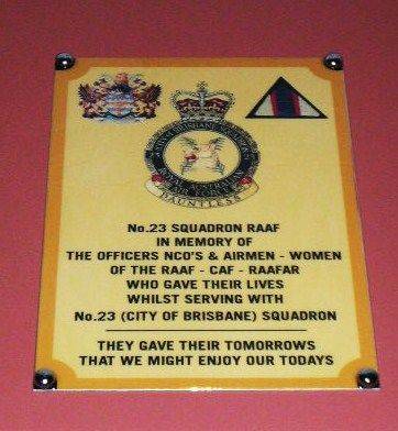 No 23 Squadron RAAF Plaque