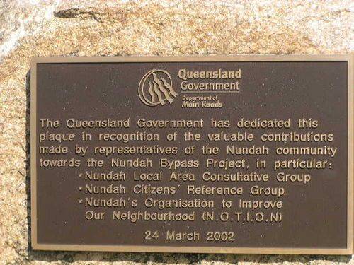 Nundah Community Dedication Plaque