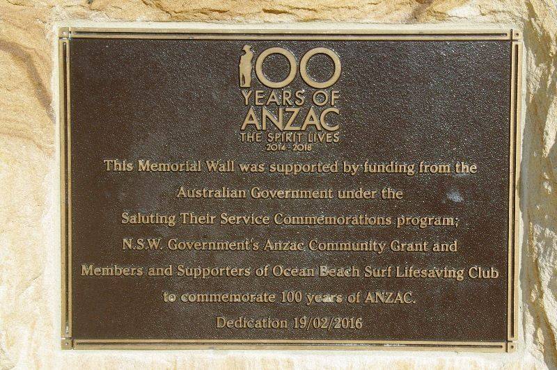 ANZAC plaque: 23-May-2016