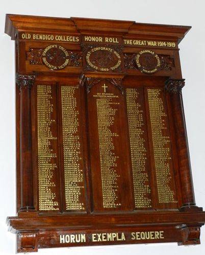 Old Bendigo Colleges Honour Roll : 18-June-2013